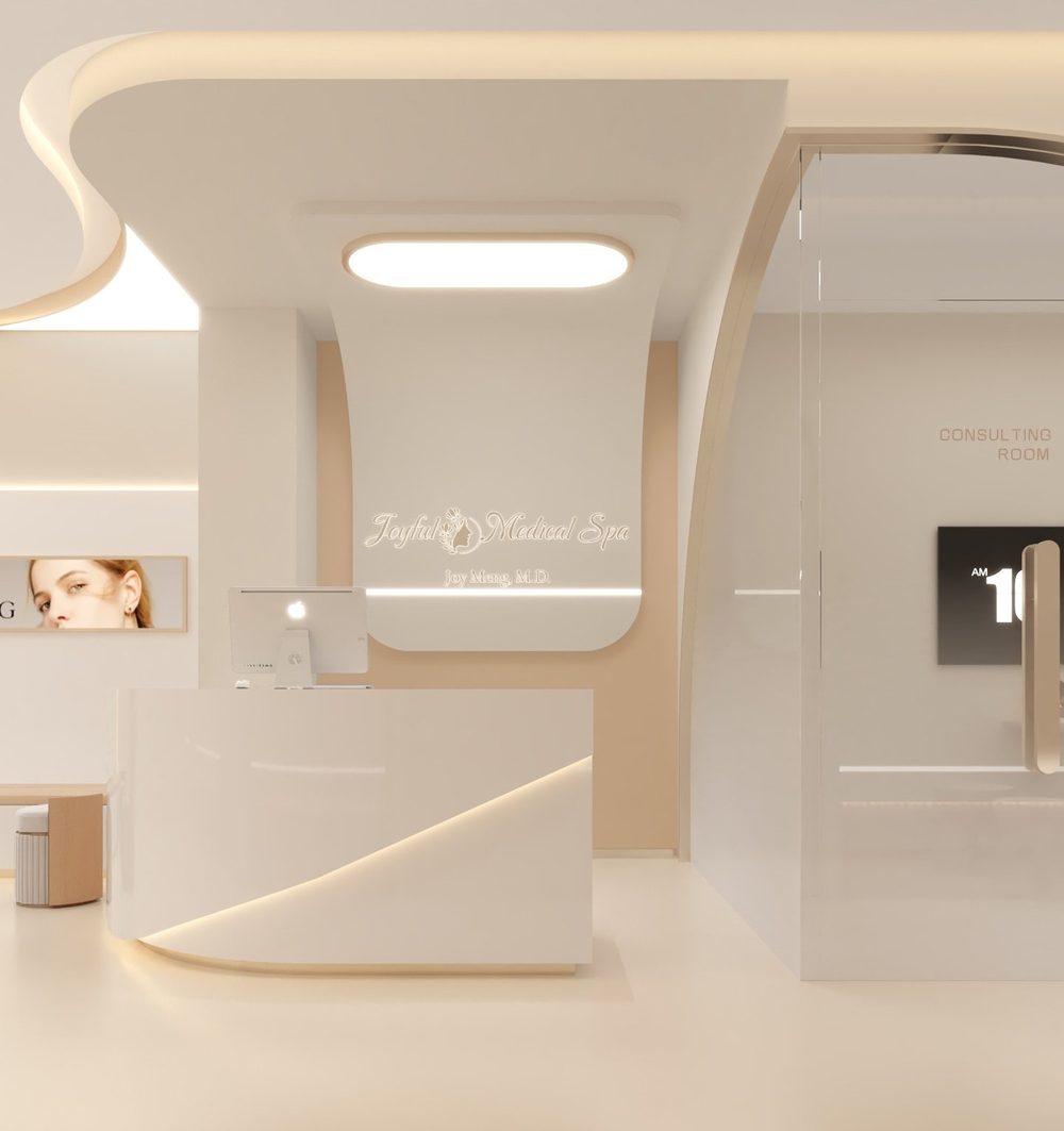 Reception desk of the new Joyful Medical Spa suite